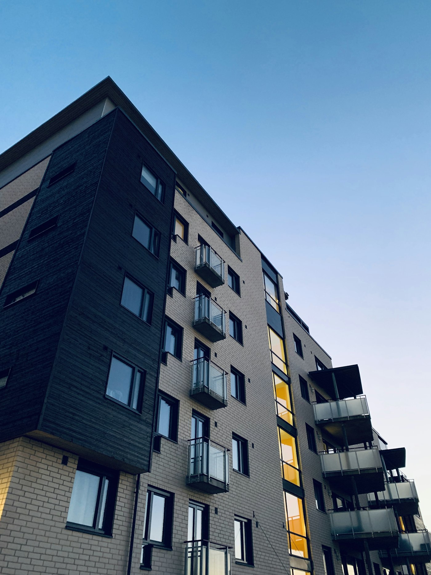 Modern apartment complex exterior